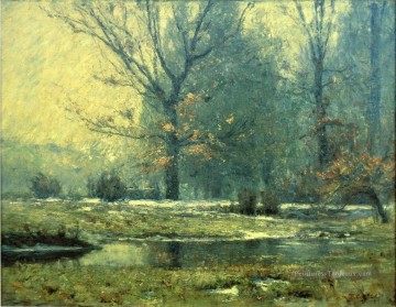 Ruisseau en hiver Théodore Clement Steele Peinture à l'huile